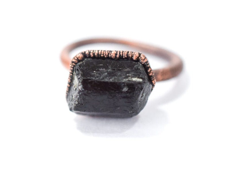 Black Tourmaline Ring – Crystal Ocean